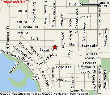 Map for  27 South Orange, Suite One    Sarasota, FL 34236